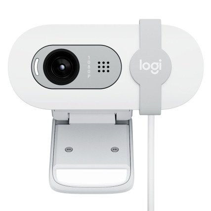 Cámara Web Logitech Brio 100 Full HD 1080p USB-A Off White (960-001615)