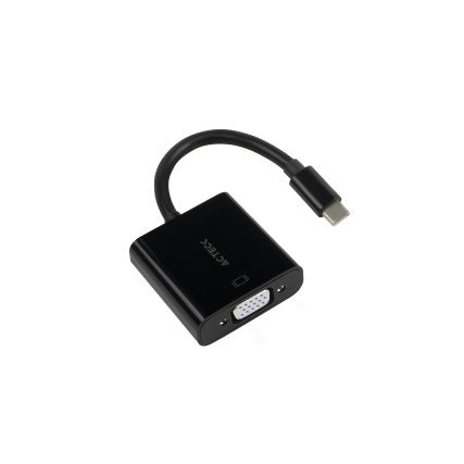 Adaptador Acteck AV415 Shift Plus USB-C A VGA M-H Negro AC-934725