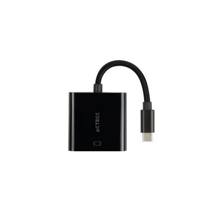 Adaptador Acteck AV415 Shift Plus USB-C A VGA M-H Negro AC-934725