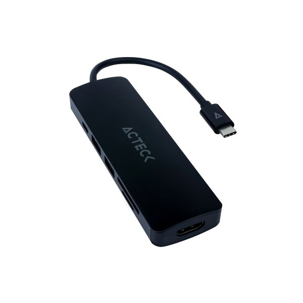 Hub Acteck DH660 4K HDMI USB C 60W Negro AC-934619