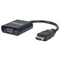 Convertidor Manhattan Video HDMI A SVGA, Negro 151436