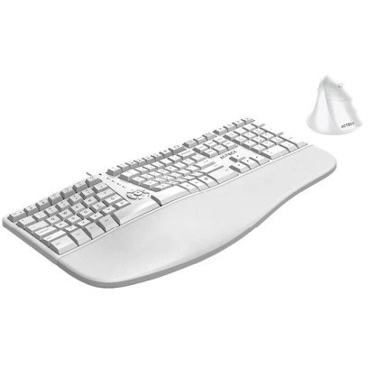 Combo Acteck FITT MK770 Ergonómico/Inalámbrico USB Blanco (AC-936255)