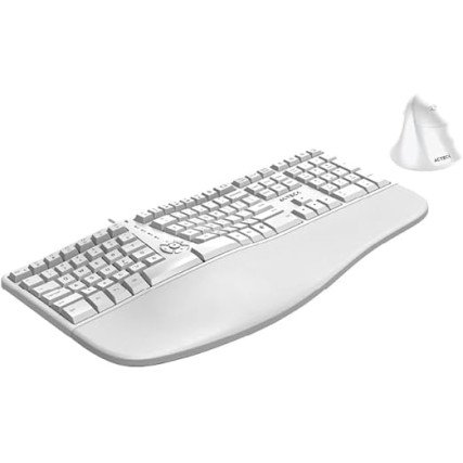 Combo Acteck FITT MK770 Ergonómico/Inalámbrico USB Blanco (AC-936255)