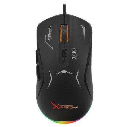 Mouse Gamer XZEAL XST-401 7200 DPI RGB USB Negro (XSAMGA2B)