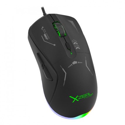 Mouse Gamer XZEAL XST-401 7200 DPI RGB USB Negro (XSAMGA2B)