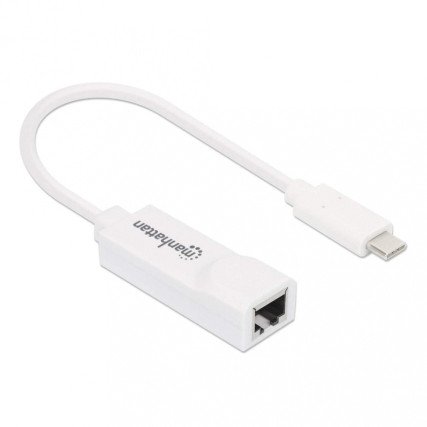 Adaptador Manhattan USB Tipo C 3.2 A RJ45 Red Gigabit Ethernet 507585