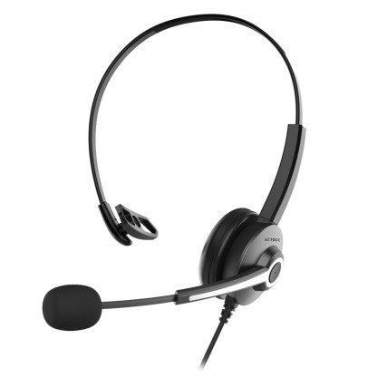 Audífonos Acteck HN620 Centric Pro USB A +Mic+Cont Vol Negro AC-935326
