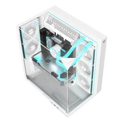 Gabinete Gamer Media Torre Tank Majestic 7600/MAX MB ATX Legend Blanco