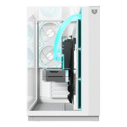 Gabinete Gamer Media Torre Tank Majestic 7600/MAX MB ATX Legend Blanco