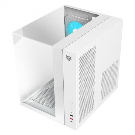 Gabinete Balam Rush Gamer Majestic 6600 Media Torre "Sin Fuente" Blanco