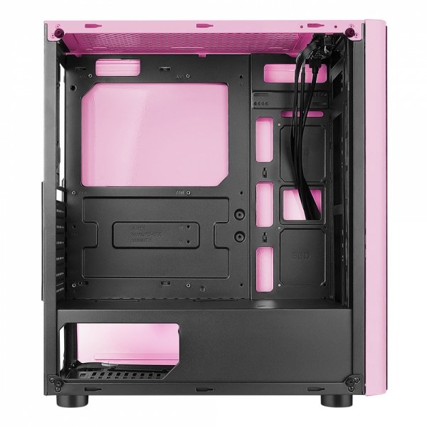 Gabinete Xzeal XZ110 con Ventana RGB, Tower, ATX/Micro ATX/Mini-ATX, USB 3.0/2.0, Rosa