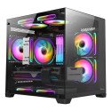 Gabinete Xzeal Panzer II Cubo M-ATX/ITX ARGB Negro (XZGAMC2B)