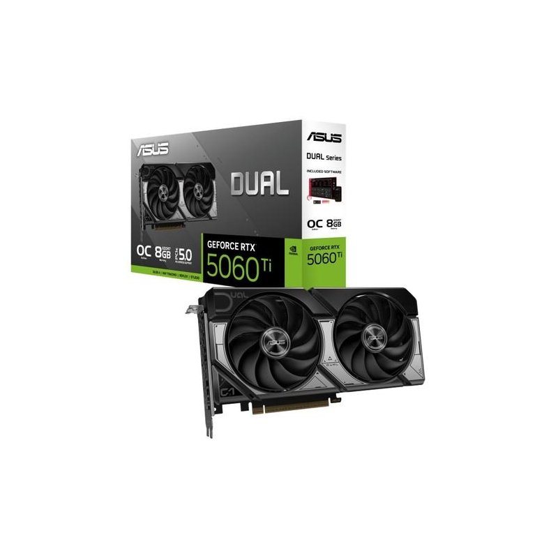 Tarjeta de Video Asus Dual-RTX5060TI-O8G 8GB GDDR7/1HMDI/3DP/PCI 5.0