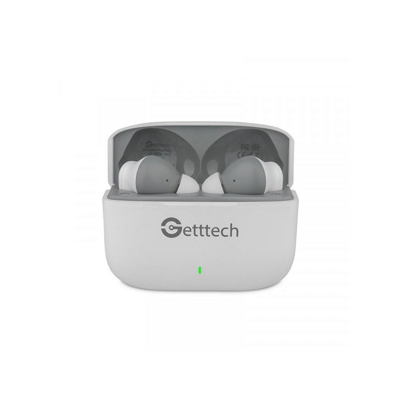 Audífonos Earbud Getttech Bluetooth White/Gray GUE-T8PBL-WG
