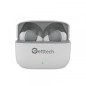 Audífonos Earbud Getttech Bluetooth White/Gray GUE-T8PBL-WG