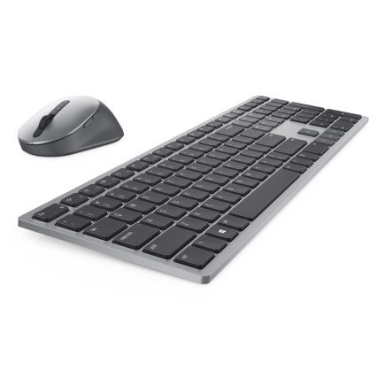 Kit Teclado y Mouse Dell Multimedia Inalámbrico Español, Gris Titanio