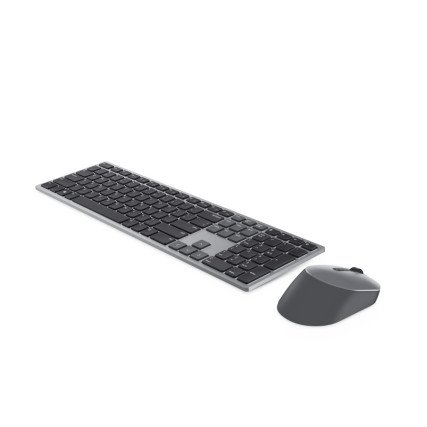 Kit Teclado y Mouse Dell Multimedia Inalámbrico Español, Gris Titanio