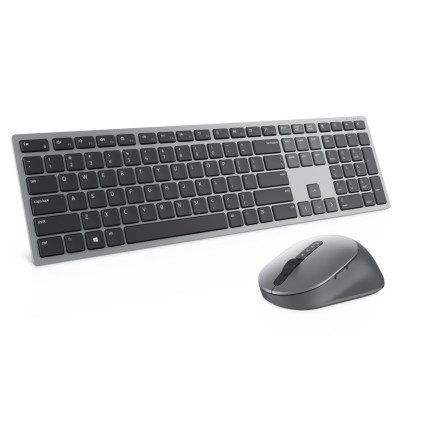 Kit Teclado y Mouse Dell Multimedia Inalámbrico Español, Gris Titanio