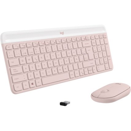 Kit Logitech MK470 Slim Teclado/Mouse USB Plug&Play Rose (920-011312)