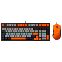 Kit Gamer 2 en 1Teclado 90% Mecánico RGB Mouse 7200 DPI Naranja/Gris Kit Gamer 2 en 1Teclado 90% Mecánico RGB Mouse 7200 DPI Naranja/Gris