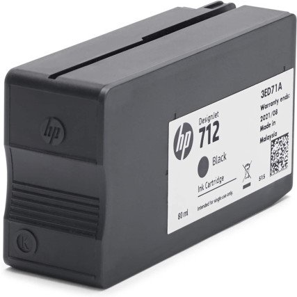 Cartucho HP 712 Negro 38 ML Para Plotter T250 (3ED70A)