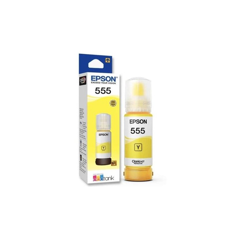 Botella de Tinta Epson ECOTANK T555 Amarillo Fotográfico 70ML Botella de Tinta Epson ECOTANK T555 Amarillo Fotográfico 70ML
