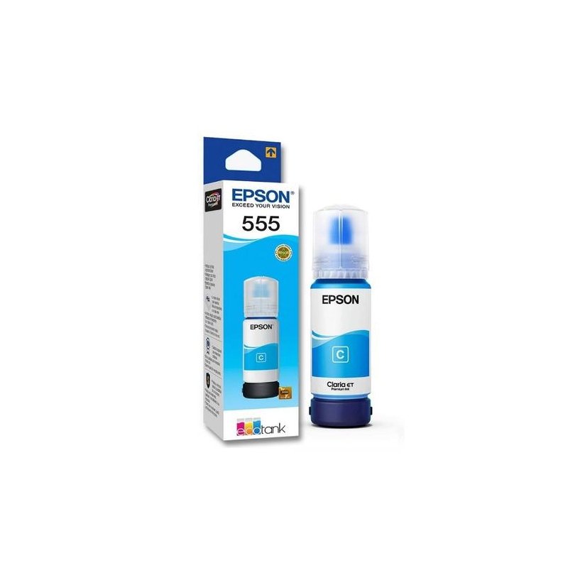 Botella de Tinta Epson EcoTank T555 Cyan Fotográfico 70ML T555220-AL
