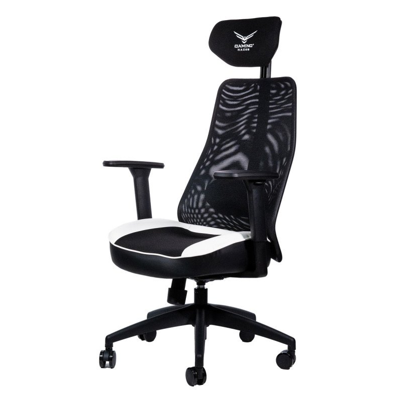 Silla Gaming Naceb X-One Blanco, Resplado de Malla , Base de Nylon , 5 Puntos de Ajuste (NA-09S4B) Silla Gaming Naceb X-One Blanco, Resplado de Malla , Base de Nylon , 5 Puntos de Ajuste (NA-09S4B)