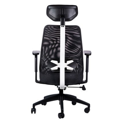 Silla Gaming Naceb  X-One Blanco, Resplado de Malla , Base de Nylon , 5 Puntos de Ajuste (NA-09S4B)