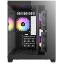Gabinete Antec MiniTower Micro-ATX, Cristal, Sin fuente, Negro (CX600M ARGB_B)