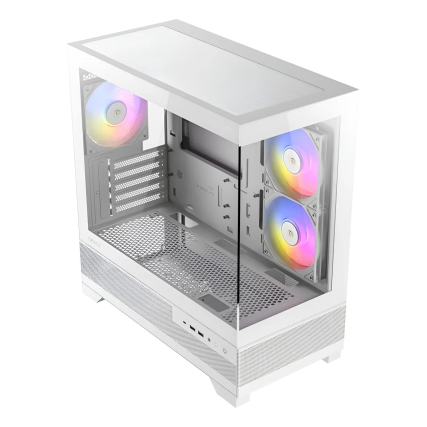 Gabinete Antec Mini Torre, Micro-ATX, Cristal, Sin fuente, Blanco (CX500M ARGB WHITE)