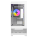 Gabinete Antec Mini Torre, Micro-ATX, Cristal, Sin fuente, Blanco (CX500M ARGB WHITE)