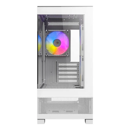 Gabinete Antec Mini Torre, Micro-ATX, Cristal, Sin fuente, Blanco (CX500M ARGB WHITE)