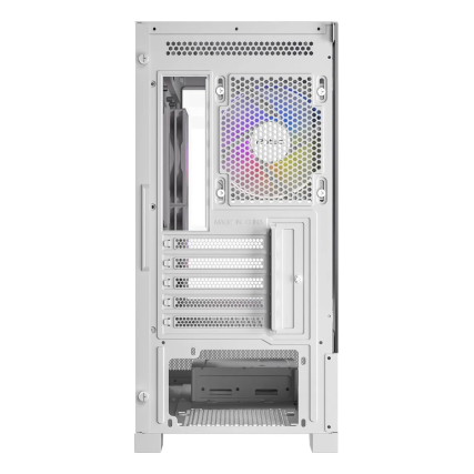 Gabinete Antec Mini Torre, Micro-ATX, Cristal, Sin fuente, Blanco (CX500M ARGB WHITE)