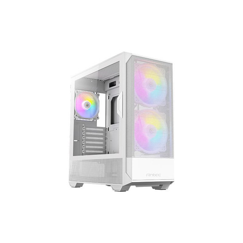 Gabinete Antec Media Torre, ATX, Crisatl, Sin fuente, Blanco (NX416L WHITE)