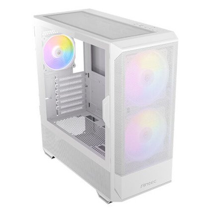 Gabinete Antec Media Torre, ATX, Crisatl, Sin fuente, Blanco (NX416L WHITE)