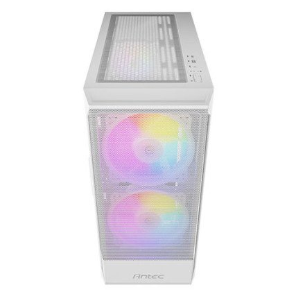 Gabinete Antec Media Torre, ATX, Crisatl, Sin fuente, Blanco (NX416L WHITE)