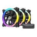 Ventilador Para Gabinete Antec, Paq 3 FAN ARGB 120mm, Controlador, 1600 RPM, Negro (NEON 120 ARGB_3PK)