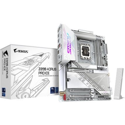 Tarjeta Madre Gigabyte, Socket 1851, DDR5, 9500MHZ, ATX, Wifi 7/BT Ice (Z890 AORUS PRO ICE)