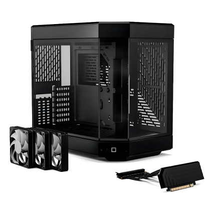 Gabinte Hyte Y60, Camdual, Vidrio Panóramico, ATX, 3Fan, Negro, Sin fuente (CS-HYTE-Y60-B)