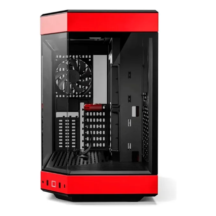 Gabinete Hyte Y60, Camdual, Vidrio Panóramico, ATX, 3Fan, Rojo, Sin fuente  (CS-HYTE-Y60-BR)