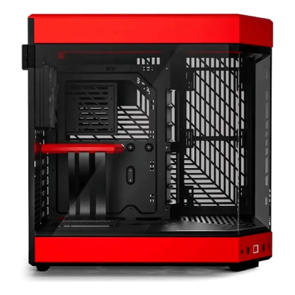 Gabinete Hyte Y60, Camdual, Vidrio Panóramico, ATX, 3Fan, Rojo, Sin fuente  (CS-HYTE-Y60-BR)