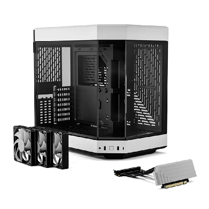 Gabinete Hyte Y60, Camdual, Vidrio Panóramico, ATX, 3Fan, Blanco Sinfuente (CS-HYTE-Y60-BW)