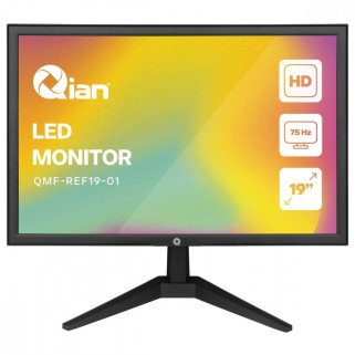 Monitor Qian Office Mate 19", Entradas HDMI, VGA, Negro