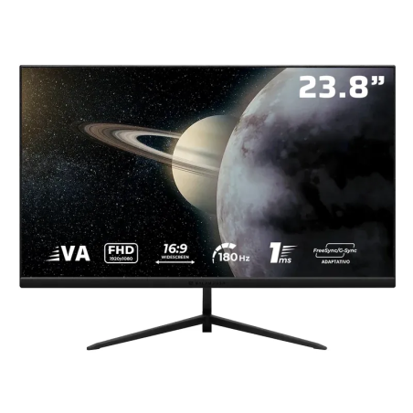 Monitor Gamer Plano Balam Rush Titan 23.8" FHD 180Hz Negro