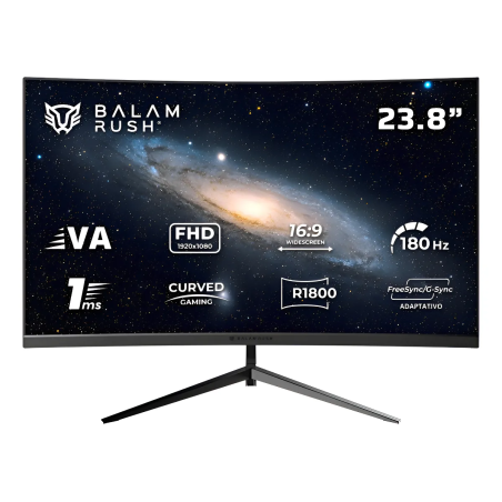 Monitor Gamer Curvo Balam Rush Andromeda MAG24Y LED 23.8", 1920X1080, FHD G Sync, FreeSync, Negro