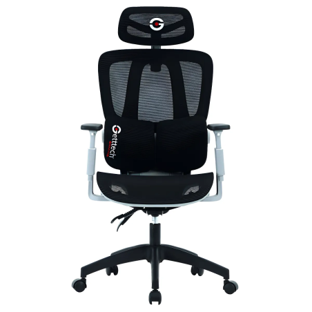 Silla Gamer Getttech Ergonomica, Malla, Soporte Lumbar, Negro/gris
