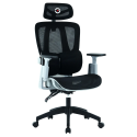 Silla Gamer Getttech Ergonomica, Malla, Soporte Lumbar, Negro/gris