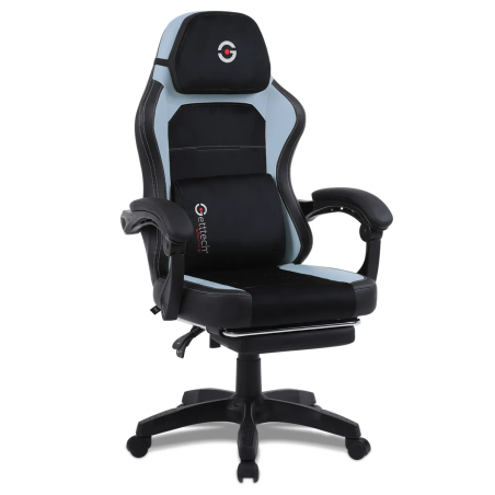 Silla Gamer Getttech Ergonomica, Malla, Soporte Lumbar, Azul Celeste/Negro