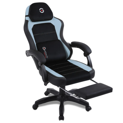 Silla Gamer Getttech Ergonomica, Malla, Soporte Lumbar, Azul Celeste/Negro